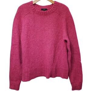 J. CREW Crewneck Sweater Merino Wool Alpaca Blend Heather Pink Women's Size XL